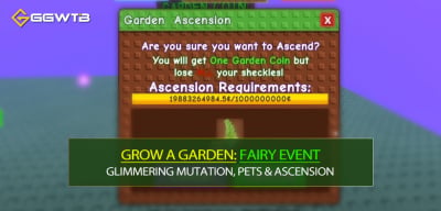 Grow a Garden Fairy Update: Fountain Power, Glimmering Mutation, Pets & Ascension