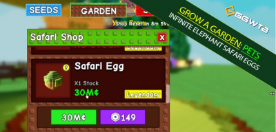 How to Farm Infinite ELEPHANT Safari Eggs in Grow a Garden (Free-to-Play Friendly)