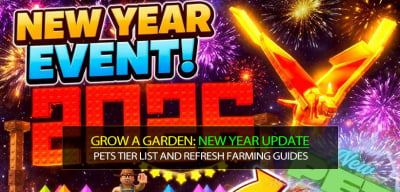 Guia de farming e Tier List dos pets do evento de Ano Novo em Grow a Garden