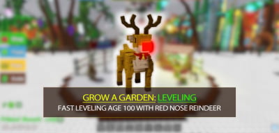 Grow a Garden Pets: Como upar rápido até a Idade 100 com a Rena do Nariz Vermelho