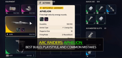 ARC Raiders Aphelion Weapon Solo Guide: Best Build, Playstyle, and Common Mistakes