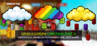 Grow a Garden Christmas Update (Part 3): Winter Egg, Rainbow Peppermint Vine, Seed Rains