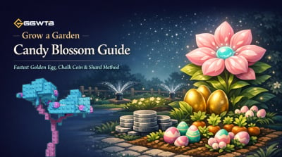 Grow a Garden Candy Blossom Guide: Fastest Golden Egg, Chalk Coin, and Shard Farming Method