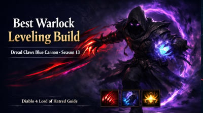 Diablo 4 S13 Best Warlock Leveling Build: Dread Claws Blue Cannon Guide