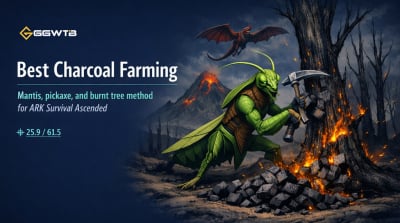 ARK Survival Ascended Best Ways to Farm Charcoal: Fast Mantis and Pickaxe Method