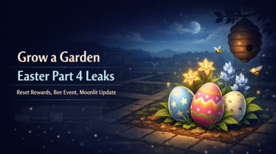 Grow a Garden Easter Part 4: Reset Rewards, Bee Event, Moonlit Update