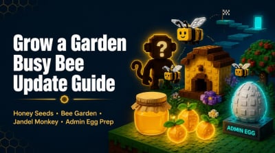 Grow a Garden Busy Bee Update: Bee Garden, Jandel Monkey Pet, and Admin Egg Prep
