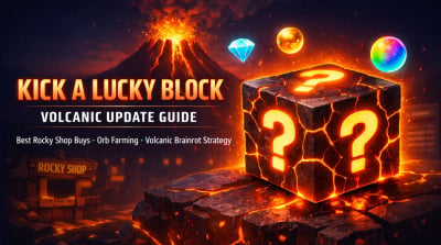 Kick a Lucky Block Volcanic Update Guide: Best Rocky Shop Buys, Orb Farming
