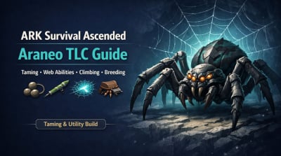 ARK Survival Ascended Araneo TLC Guide: Best Taming Method, Web Abilities, Saddle, Breeding, and Uses