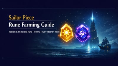 Sailor Piece Radiant and Primordial Rune Guide: Best Infinity Tower Pity Farm