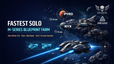 Star Citizen 4.8 Fastest Solo M-Series Laser Cannon Blueprint Farming Guides