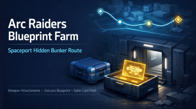 Arc Raiders Best Weapon Attachment Blueprint Farm Guides: Spaceport Hidden Bunker Route