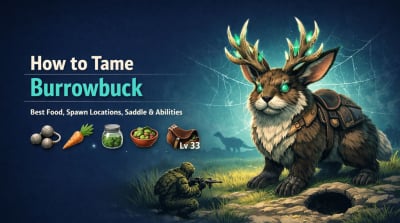 ARK Survival Ascended Tame Burrowbuck: Location, Food, Saddle, and Abilities