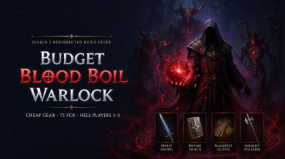 Diablo 2 Resurrected Budget Tainted Blood Boil Warlock Build Guide: Reign of the Warlock