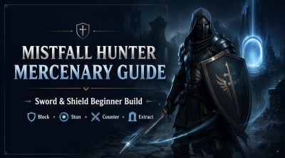 Mistfall Hunter Mercenary Beginner Guide: Best Sword & Shield Build for PvPvE Extraction