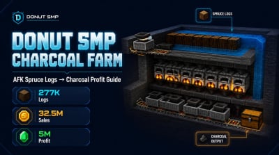 Donut SMP Charcoal Farm Guide: Best AFK Money Setup, Costs, Profit, and Scaling