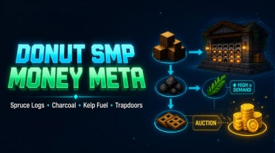 Donut SMP Money Guide: Best Spruce Log, Charcoal, Kelp Fuel & Trapdoor Farm Meta