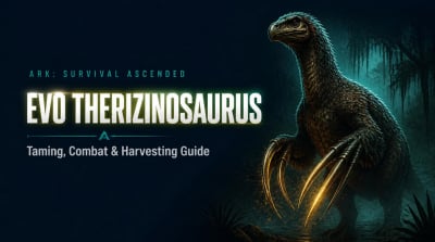 ARK: Survival Ascended Therizinosaurus Trap, Saddle, Combat & Harvesting Guides