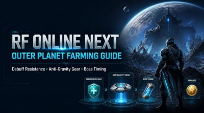 RF Online Next Outer Planet Farming Guide: Debuff Resistance, Anti-Gravity Gear, Adventure Coins