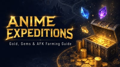 Anime Expeditions: Gold, Gems, Rerolls & AFK Macro Farming Guide