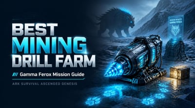 ARK Survival Ascended Best Mining Drill Farm on Genesis: Gamma Ferox Mission Guide