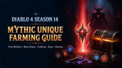 Diablo 4 Season 14 Mythic Unique Farming Guide: Fastest Free Mythics, Boss Drops, Crafting, Keys, and Charms