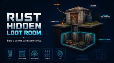 Rust Hidden Loot Room Guide: Bunker Base Design Raiders Miss