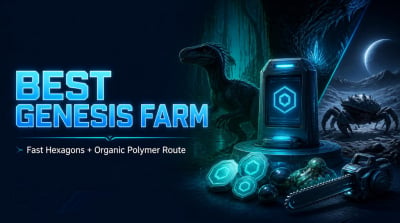 ARK Survival Ascended Best Hexagon and Organic Polymer Farm on Genesis