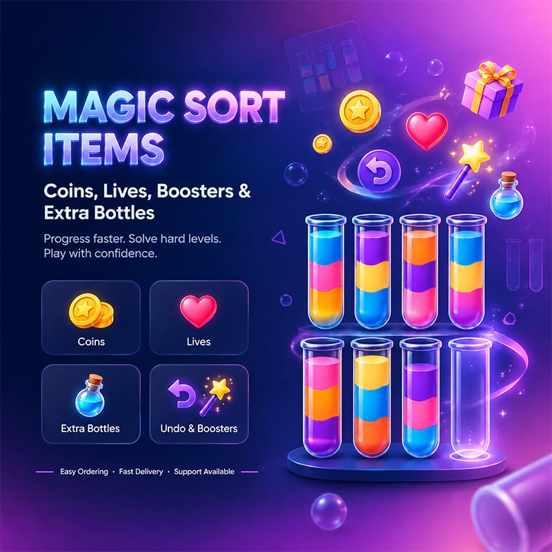 Buy Magic Sort Items | Coins, Lives and Bundles - GGWTB