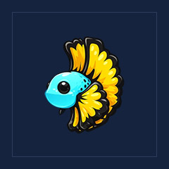 Blue Betta Fish