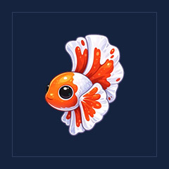 Orange Betta Fish