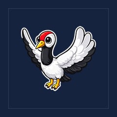 Red Crowned Crane