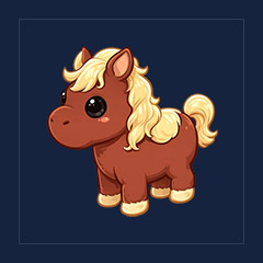Shetland Pony Dark Brown