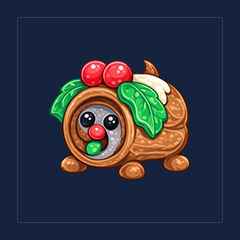 Yule Log Dog