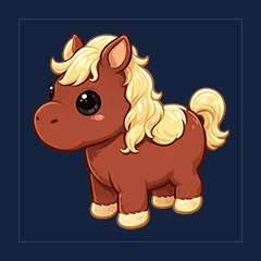 Shetland Pony Dark Brown
