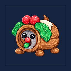 Yule Log Dog