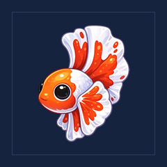 Orange Betta Fish