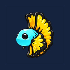 Blue Betta Fish