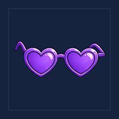 Purple Heart Glasses