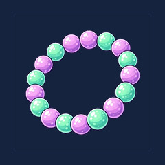 Purple & Green Beads