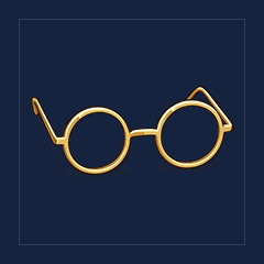 Gold Circle Glasses