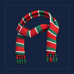 Festive Striped Scarf