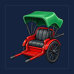 Lunar New Year Rickshaw Stroller