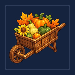 Fall Wheelbarrow Stroller