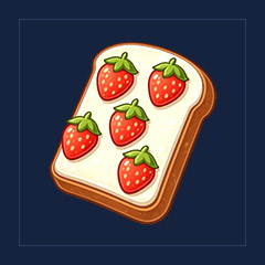 Strawberry Toast Flying Disc