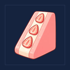 Strawberry Sandwich Chew Toy