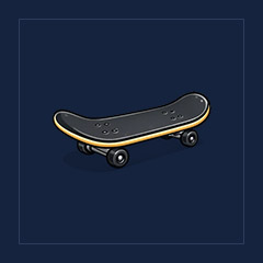 Neon Black Skateboard