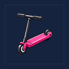 Neon Pink Scooter