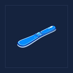 Blue Neon Snowboard