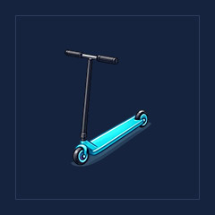 Neon Blue Scooter